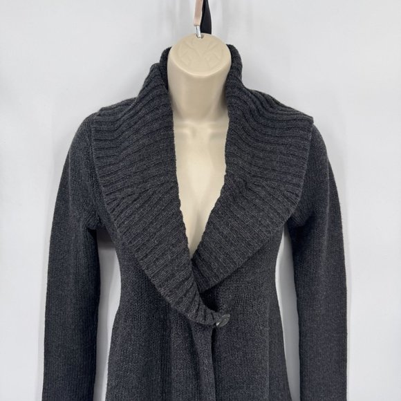 Vince Cardigan Sweater Womens Small Gray Alpaca Wool Cashmere Shawl Collar - Picture 2 of 7